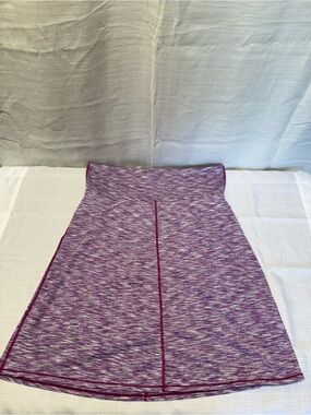 prAna Leanne Purple Space Dye Fold Over Athletic Skirt Medium M Active Yoga